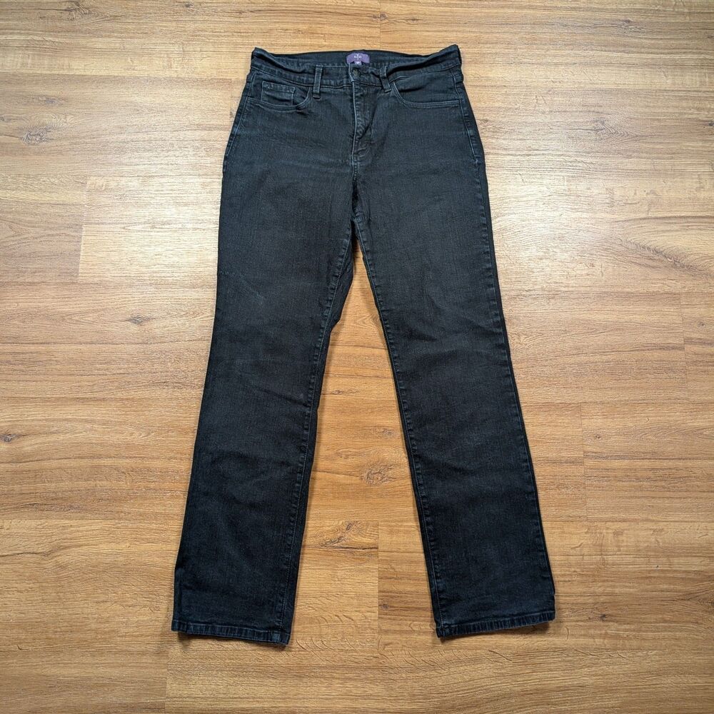 NYDJ Marilyn Straight Jeans Womens 8P Blue Dark Wash Lift Tuck Technology Denim